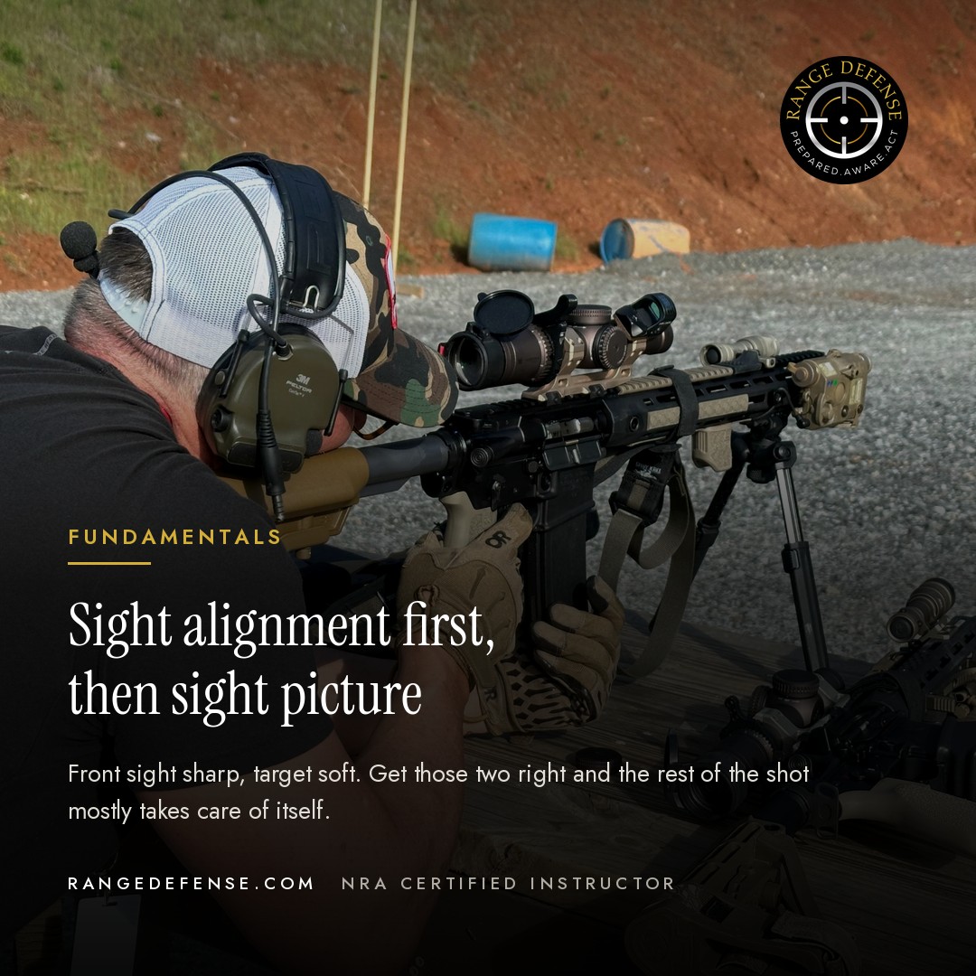 Sight alignment first, then sight picture